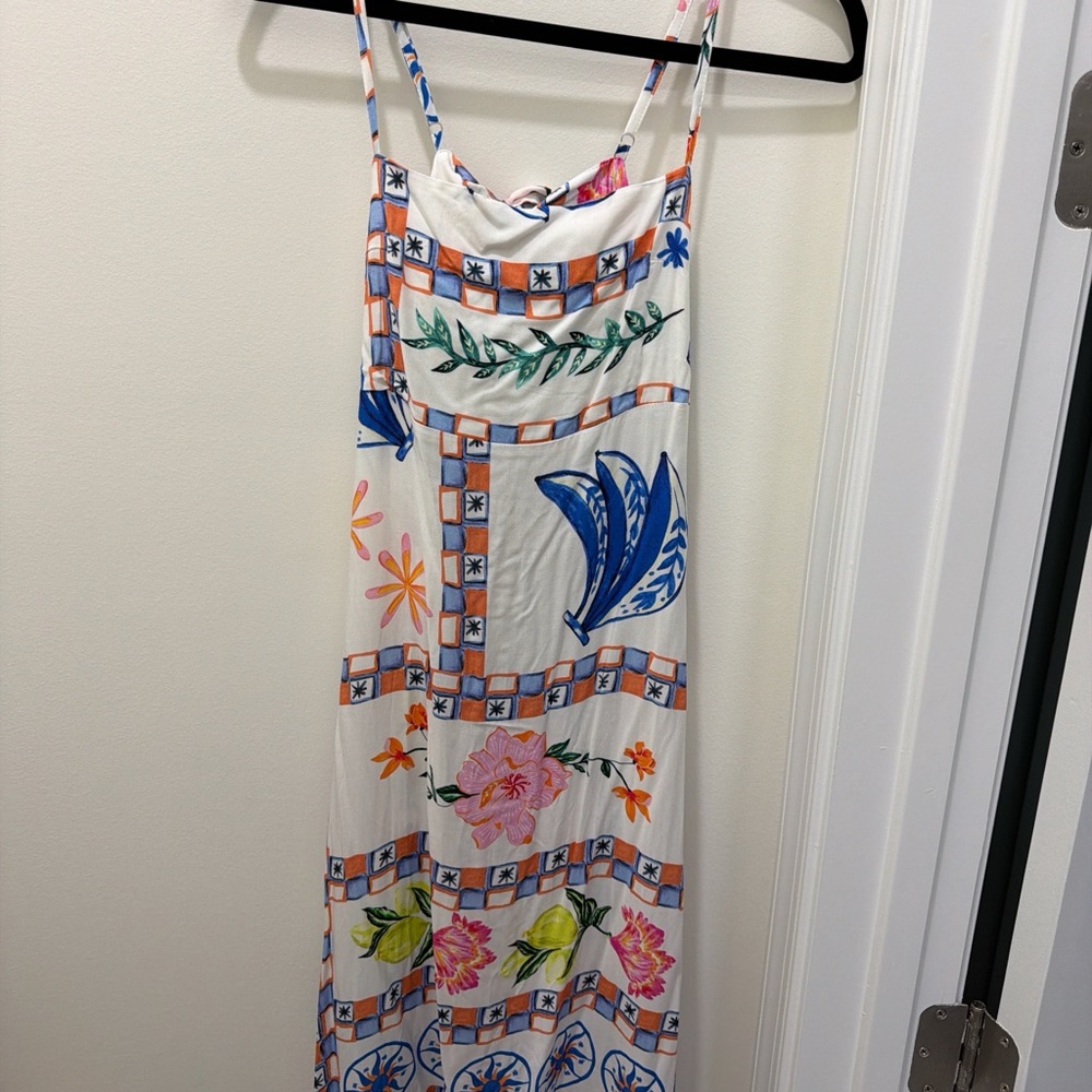 Colorful Floral Print Maxi Dress